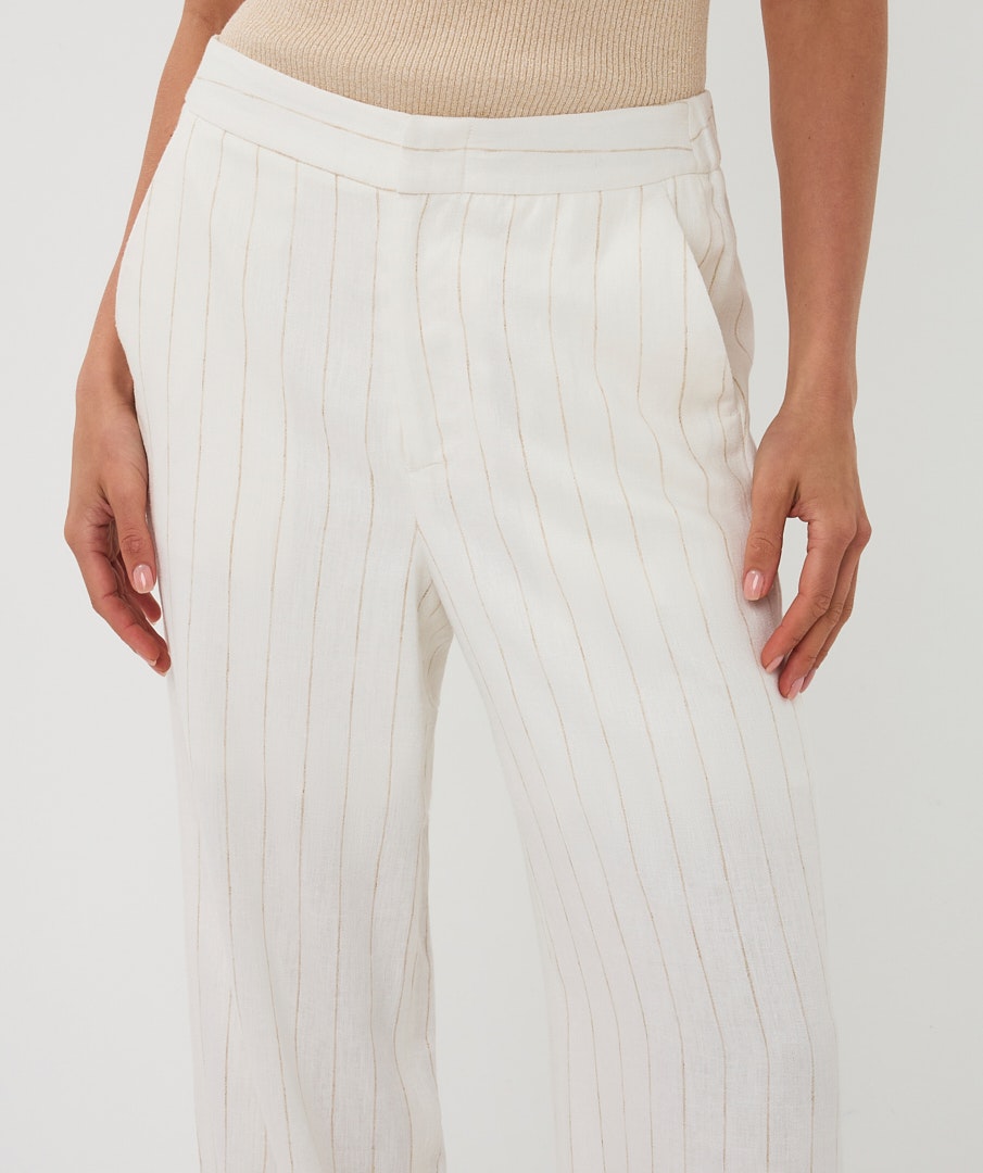 Linen Blend Stripe Pant