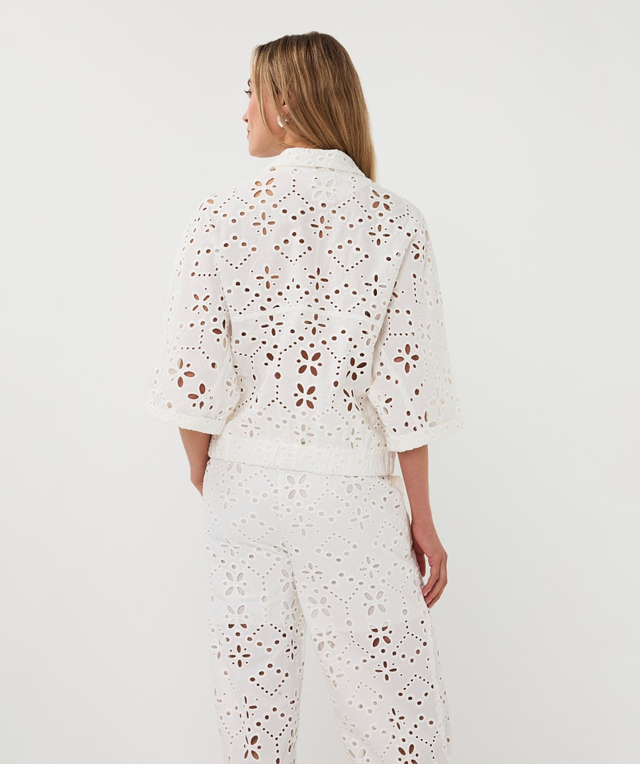 Cotton Eyelet Jacket