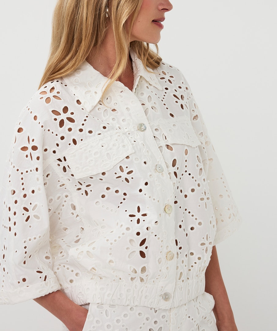 Cotton Eyelet Jacket