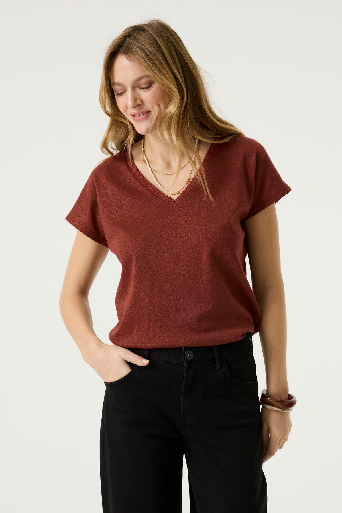 Lurex Cotton Blend Top