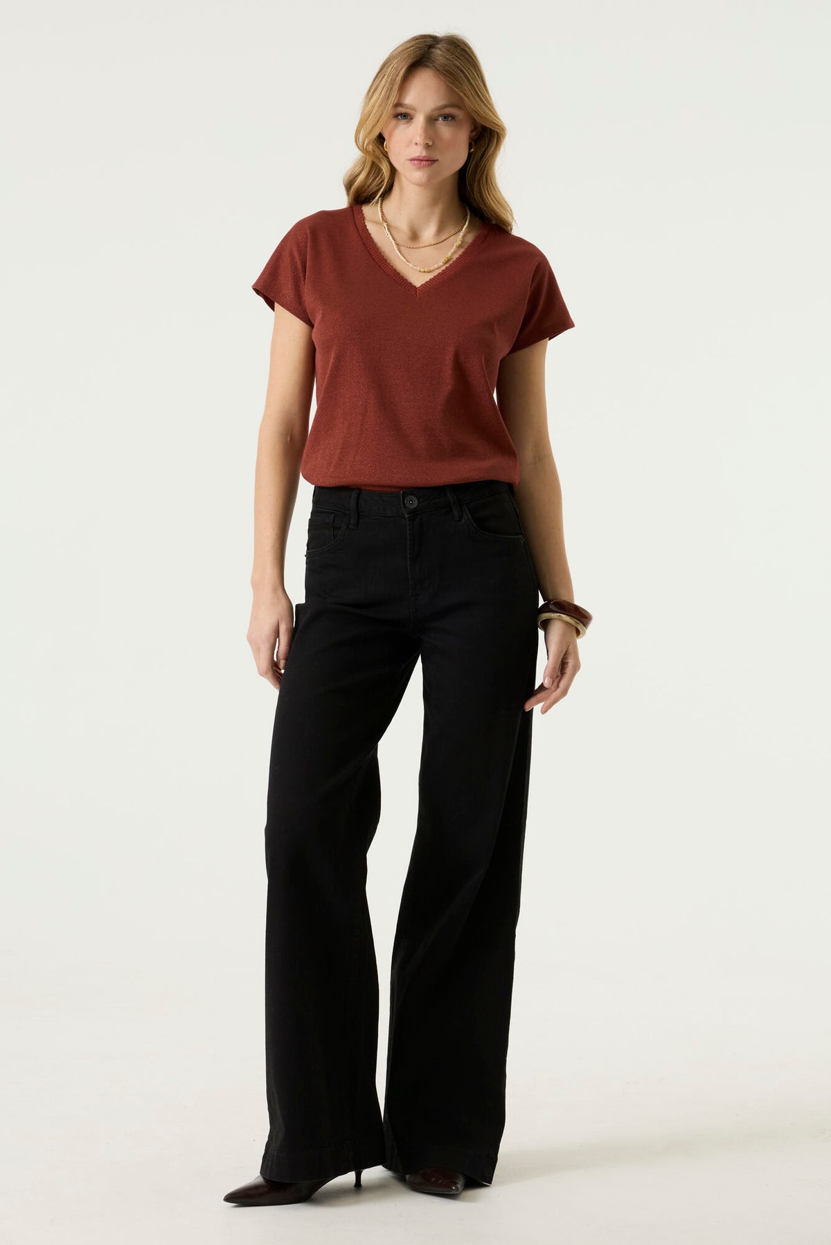 Lurex Cotton Blend Top