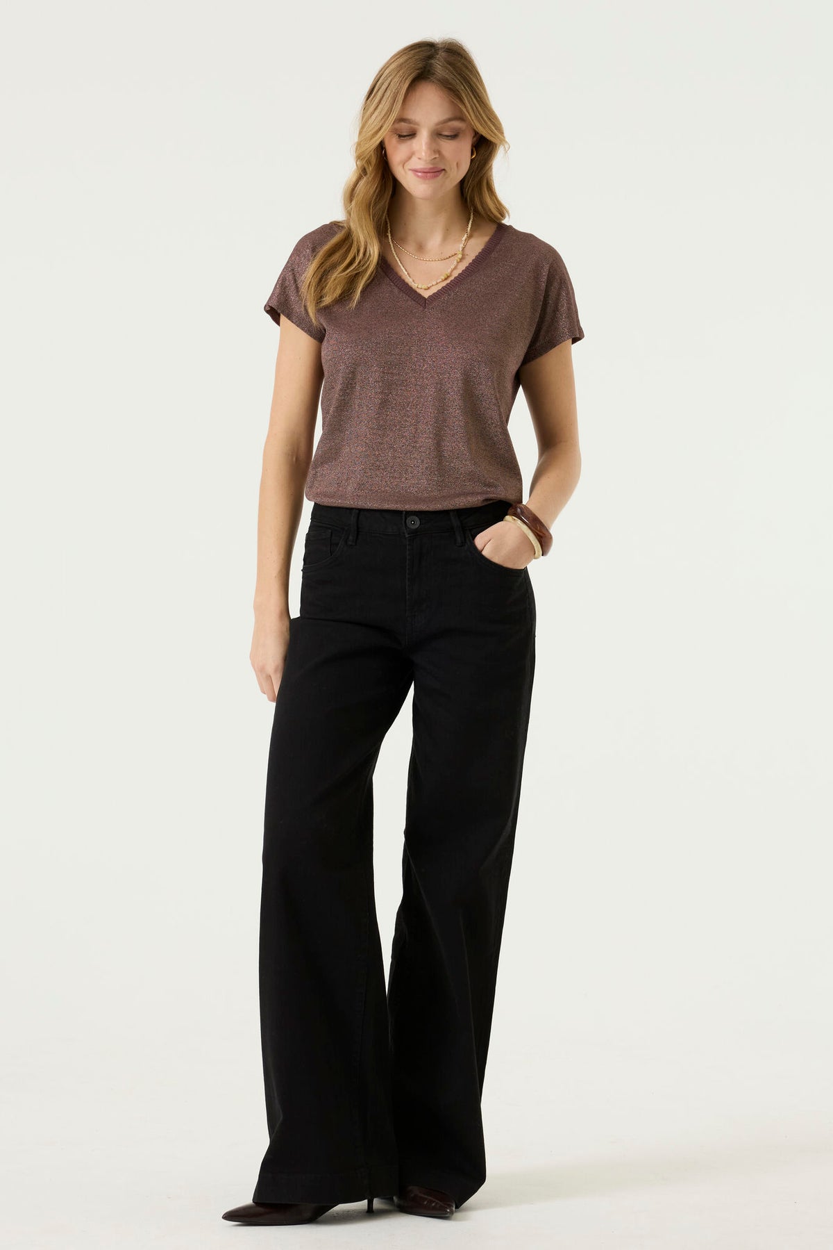 Lurex Cotton Blend Top