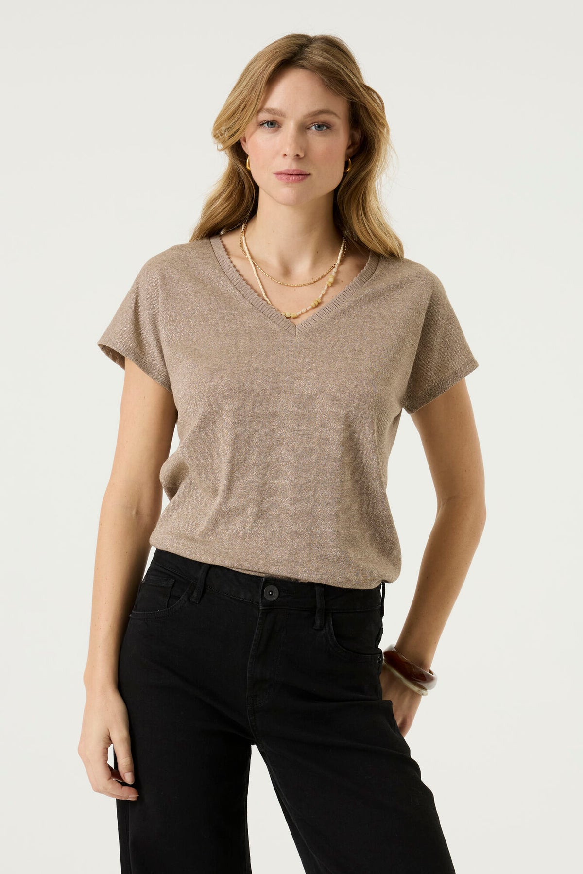 Lurex Cotton Blend Top