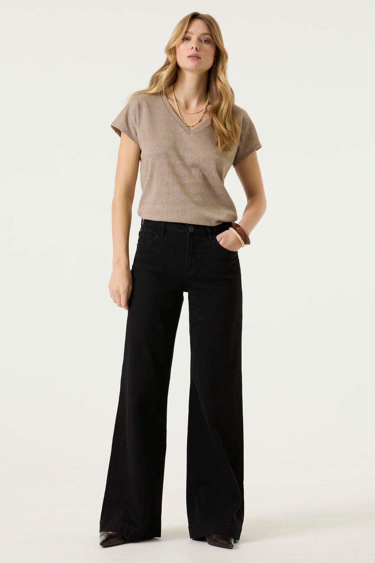Lurex Cotton Blend Top