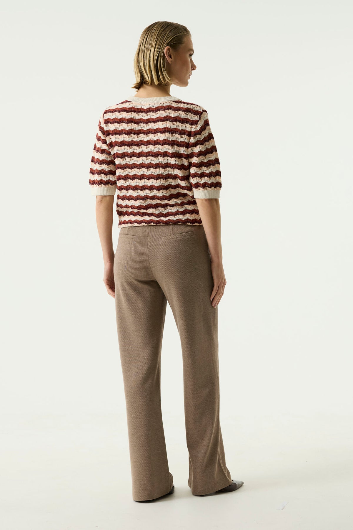 Stripe Crochet Cotton Sweater