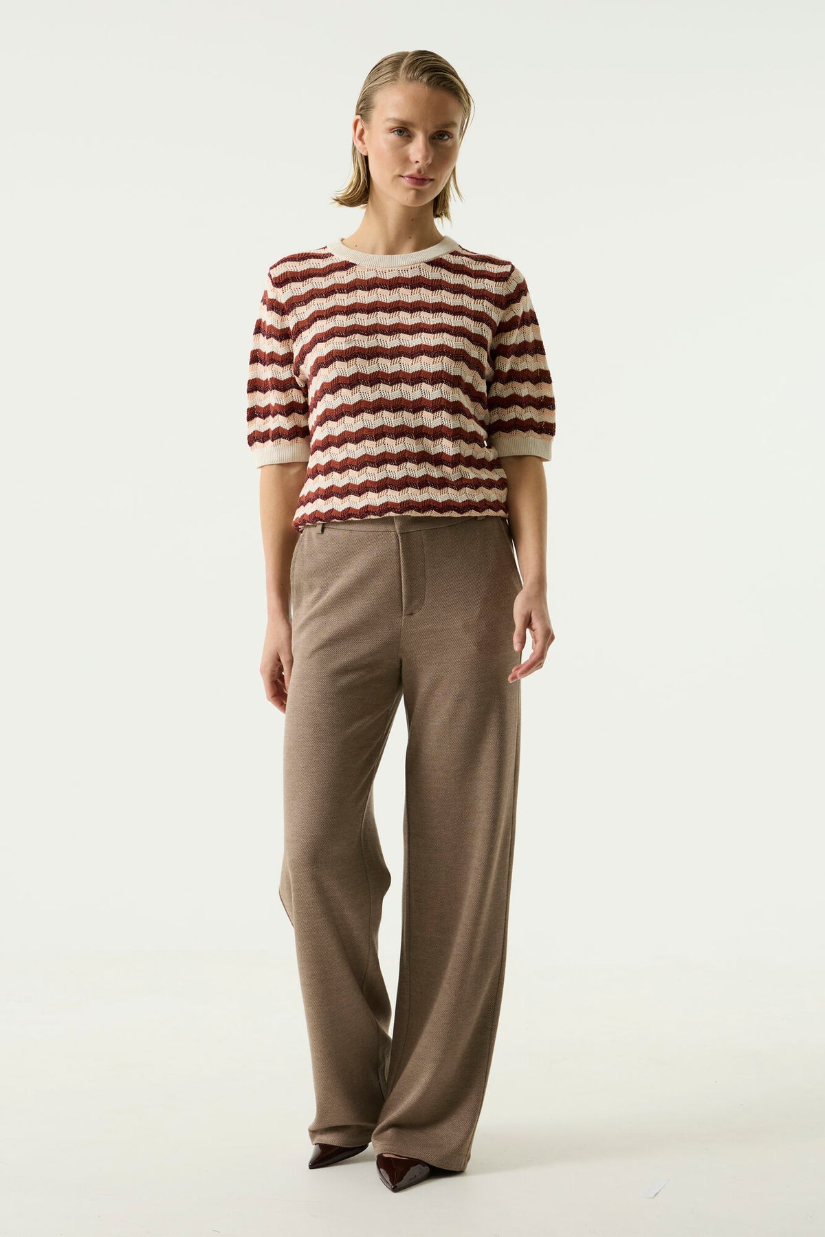 Stripe Crochet Cotton Sweater