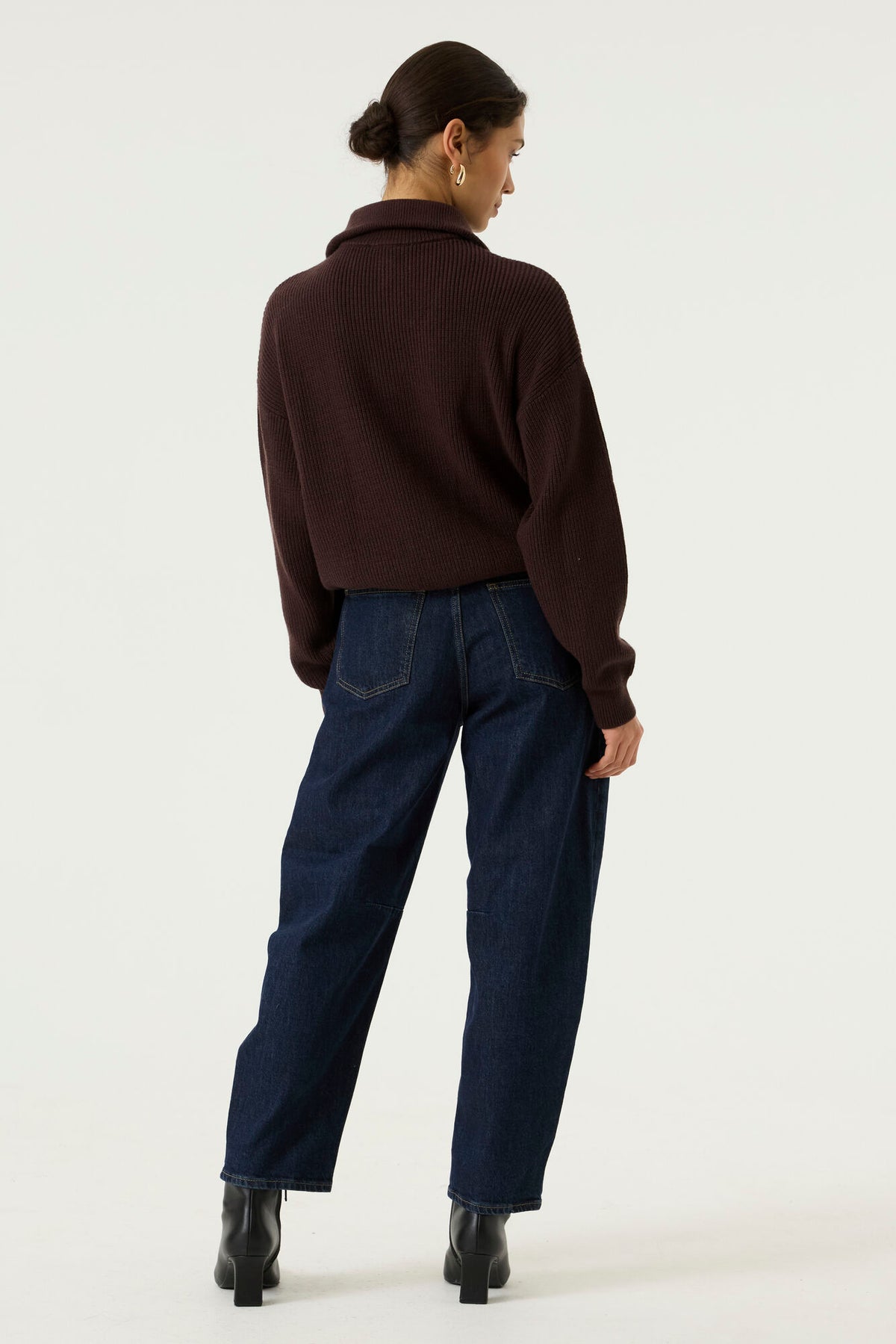 Zipper Turtle Neck Sweater
