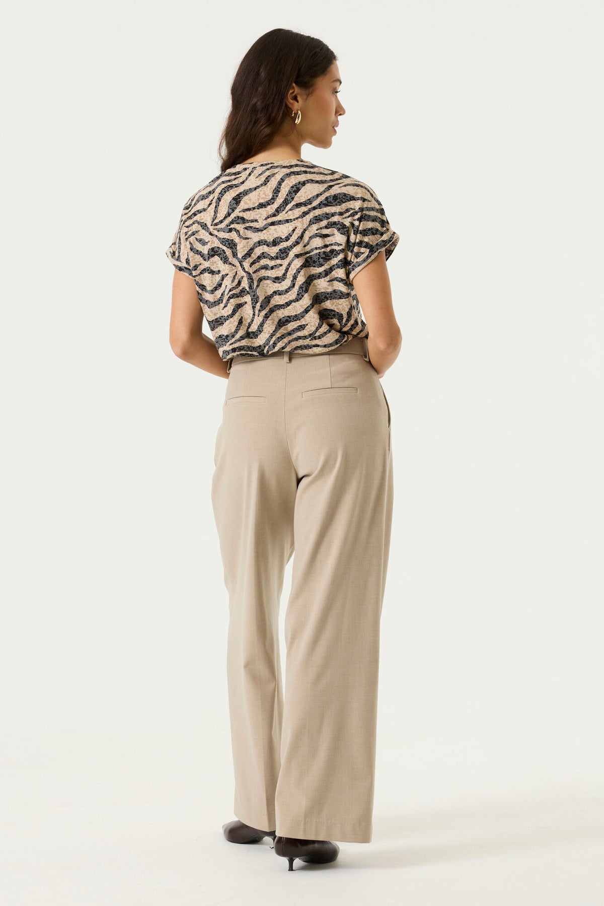 Animal Print Burnout Top