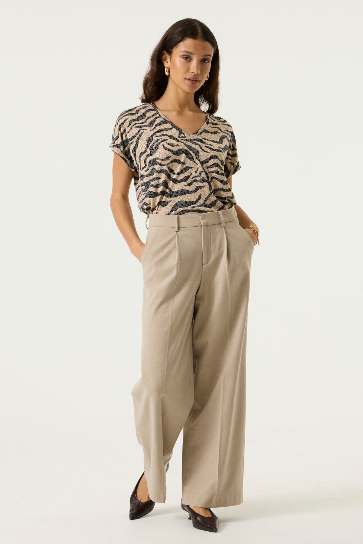 Animal Print Burnout Top
