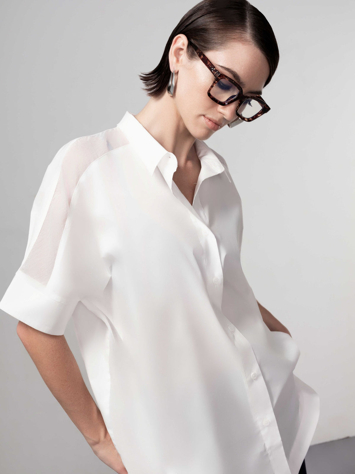 Stretch Poplin Short Sleeve Shirt