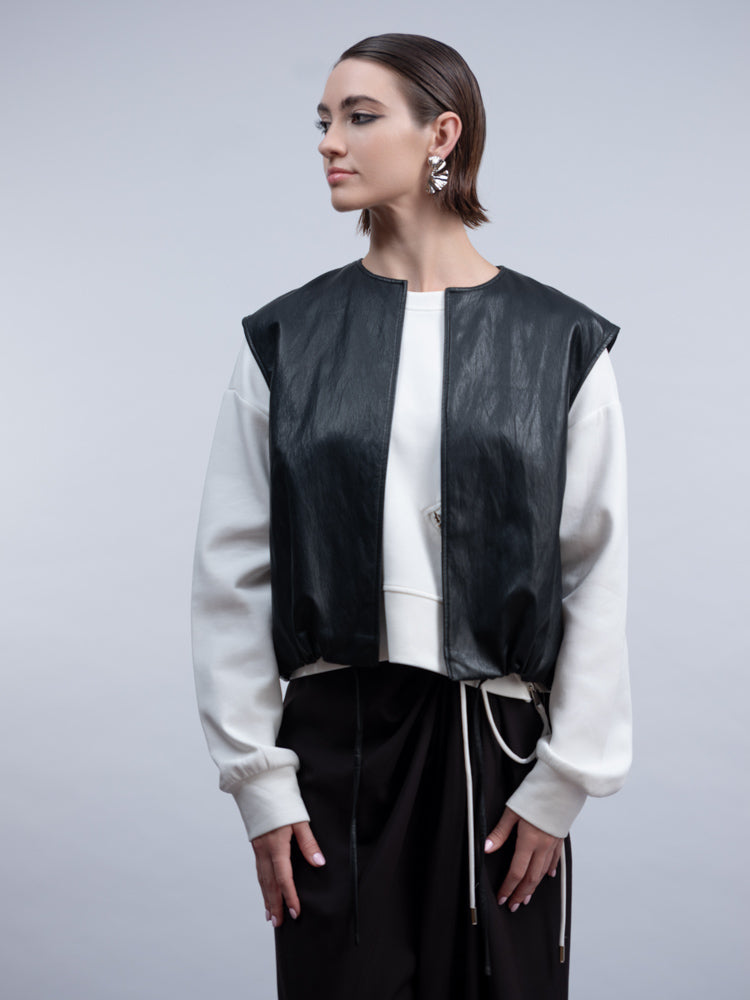 Faux Leather Vest