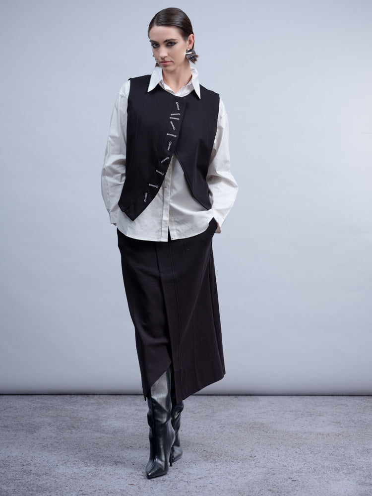 2 Piece Cotton Shirt and Vest Set