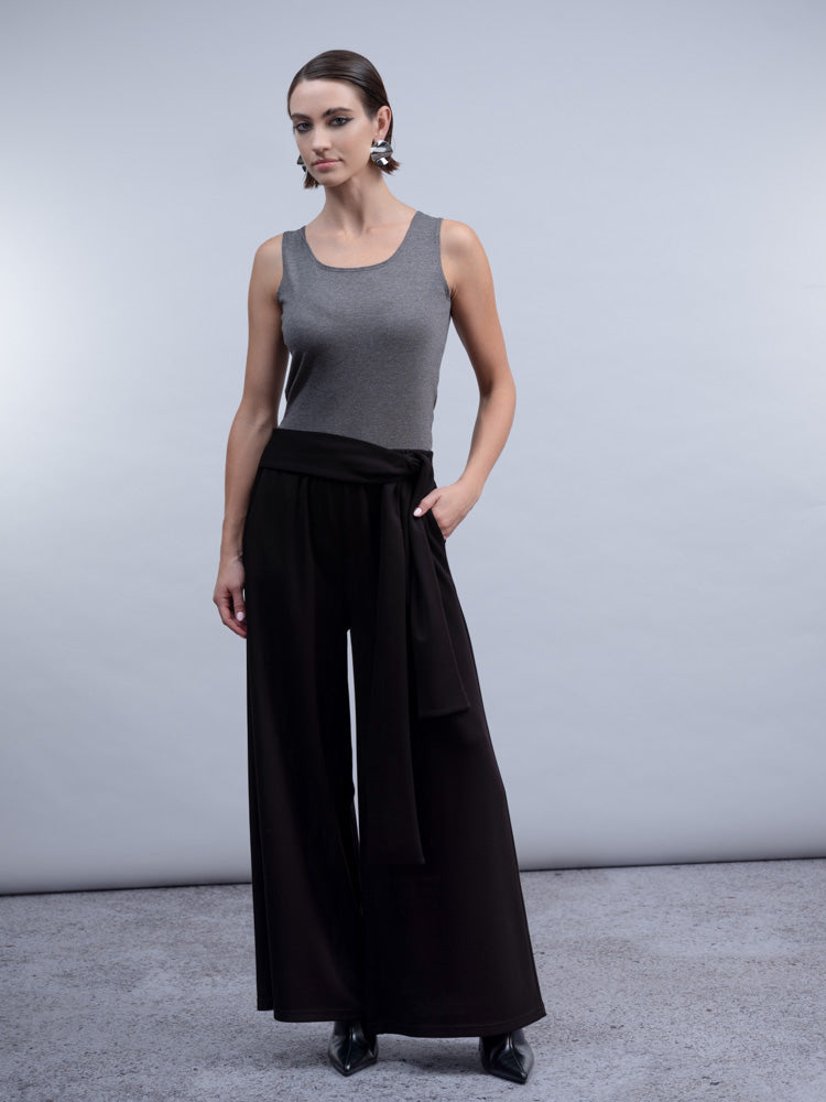 Tie Front Wide Leg Pant