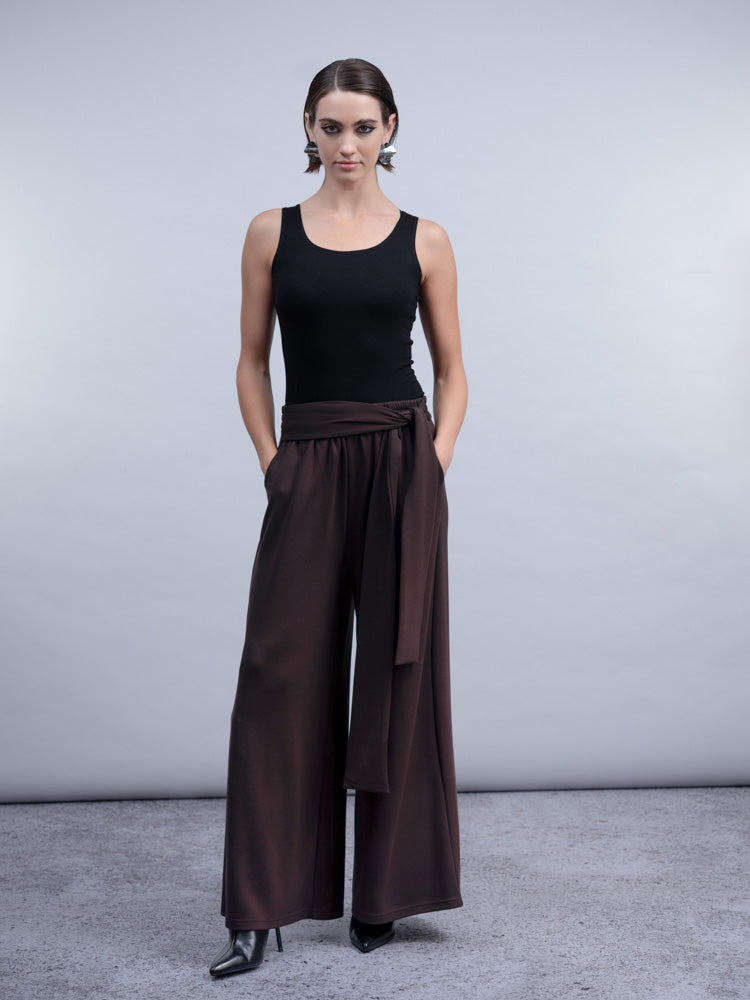 Tie Front Wide Leg Pant