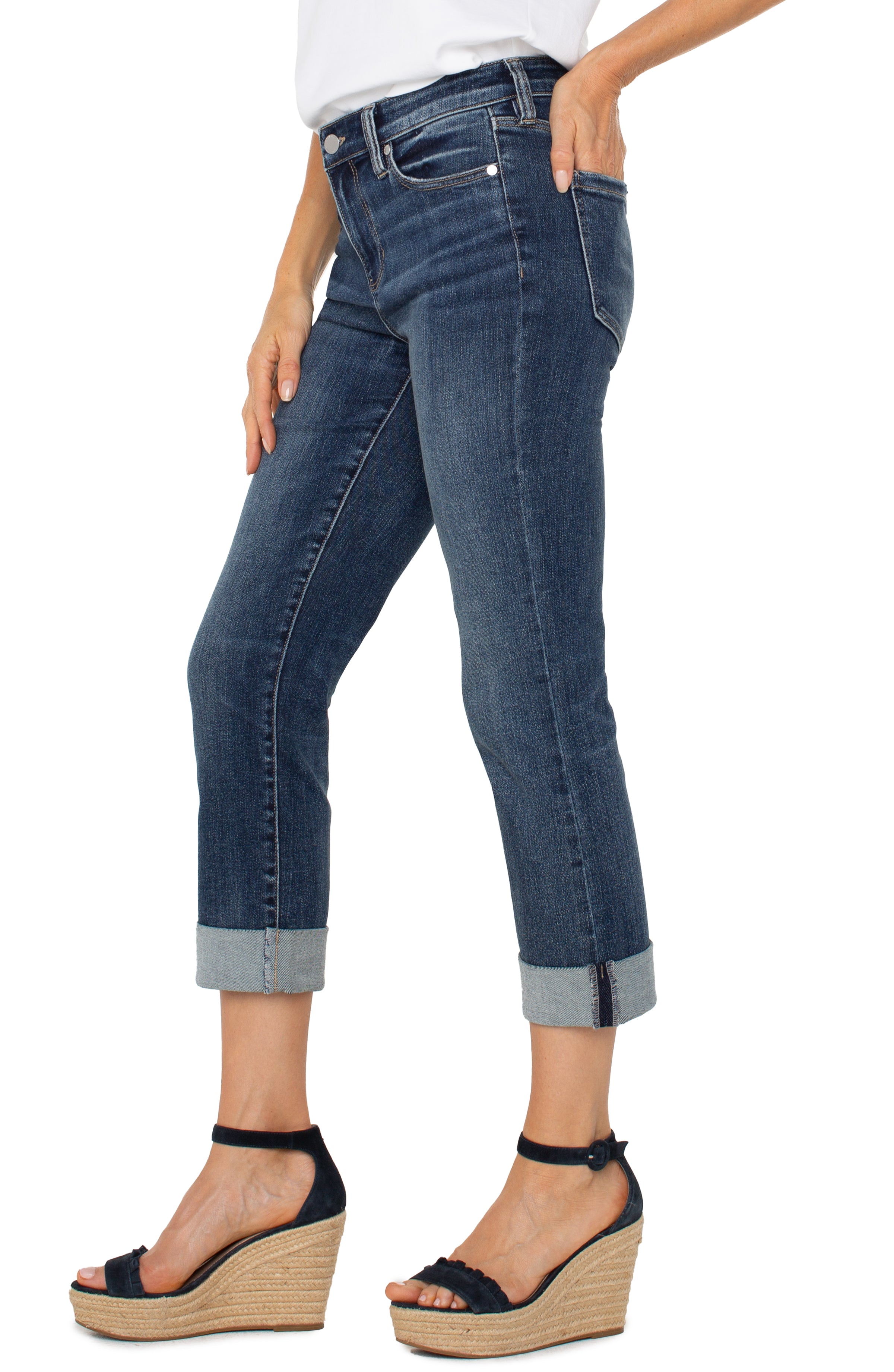 Crop Cuffed Jeans