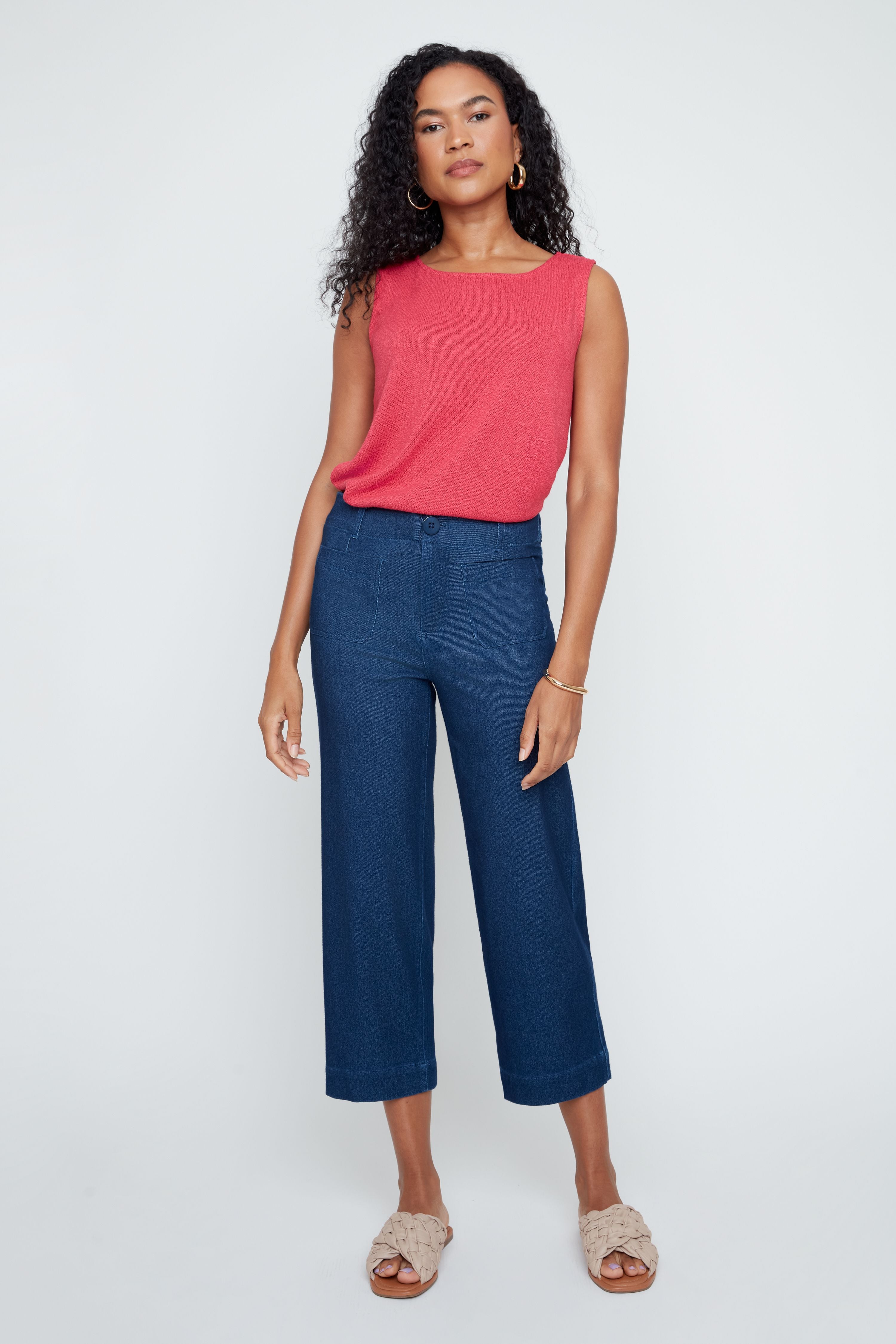Wide Leg Crop Denim Jean
