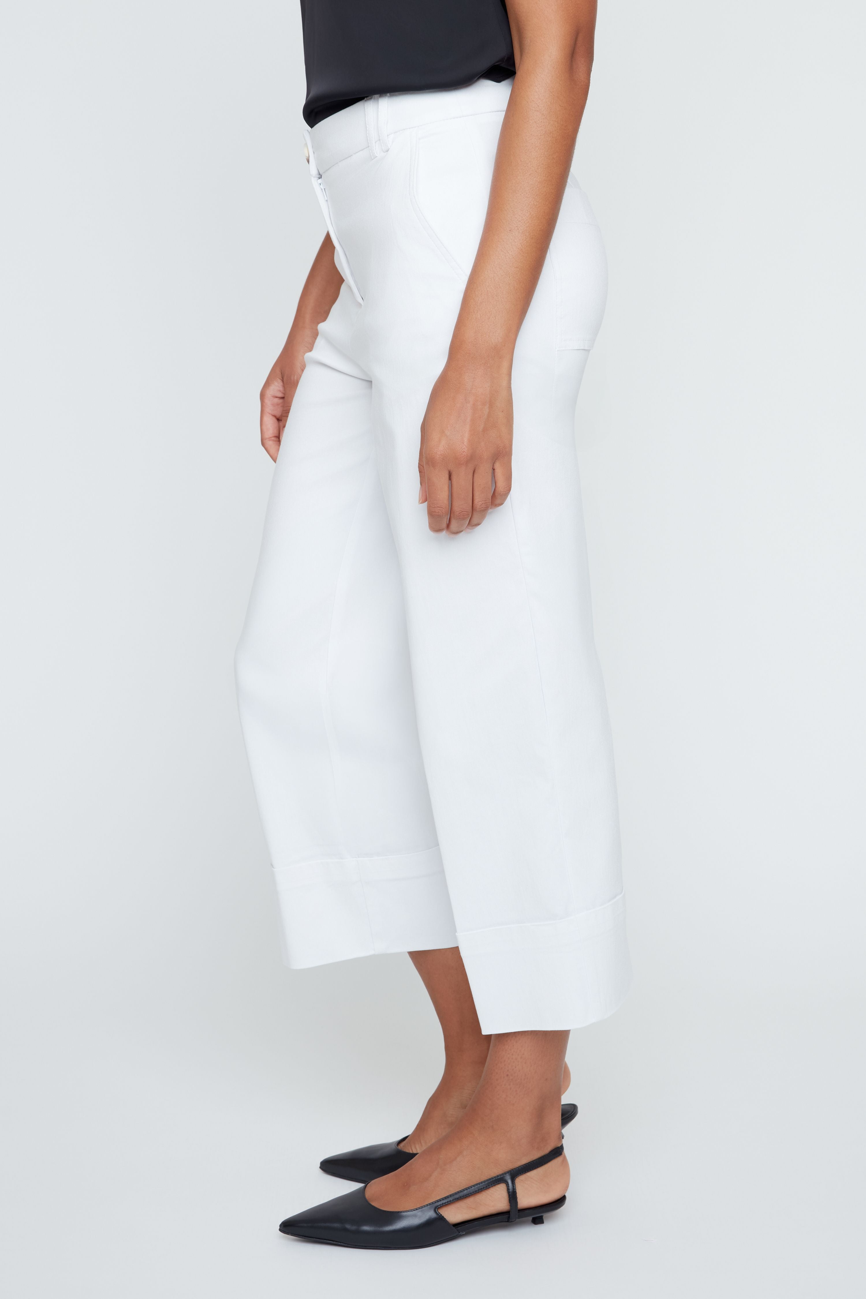 Wide Leg Crop Bengaline Pant