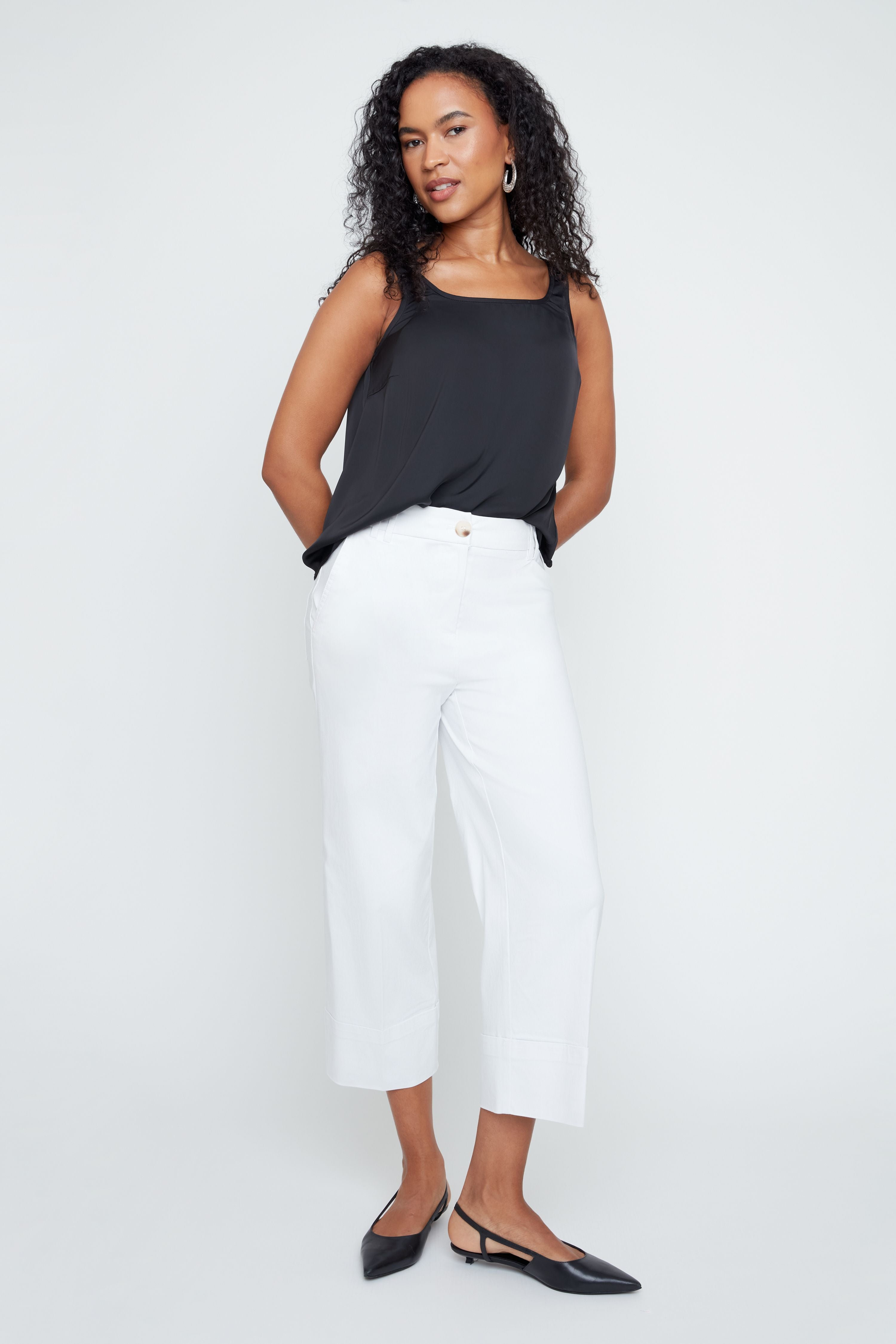 Wide Leg Crop Bengaline Pant