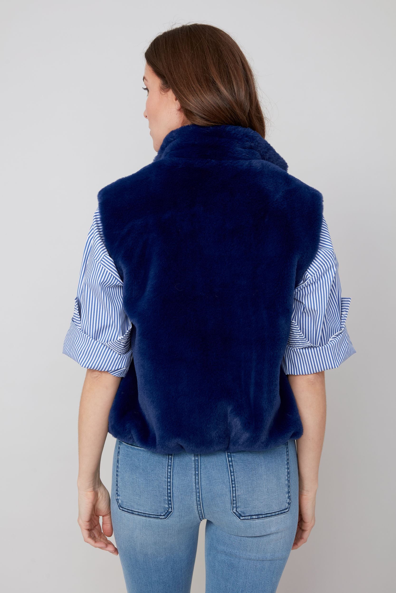Faux Fur Zip Front Vest