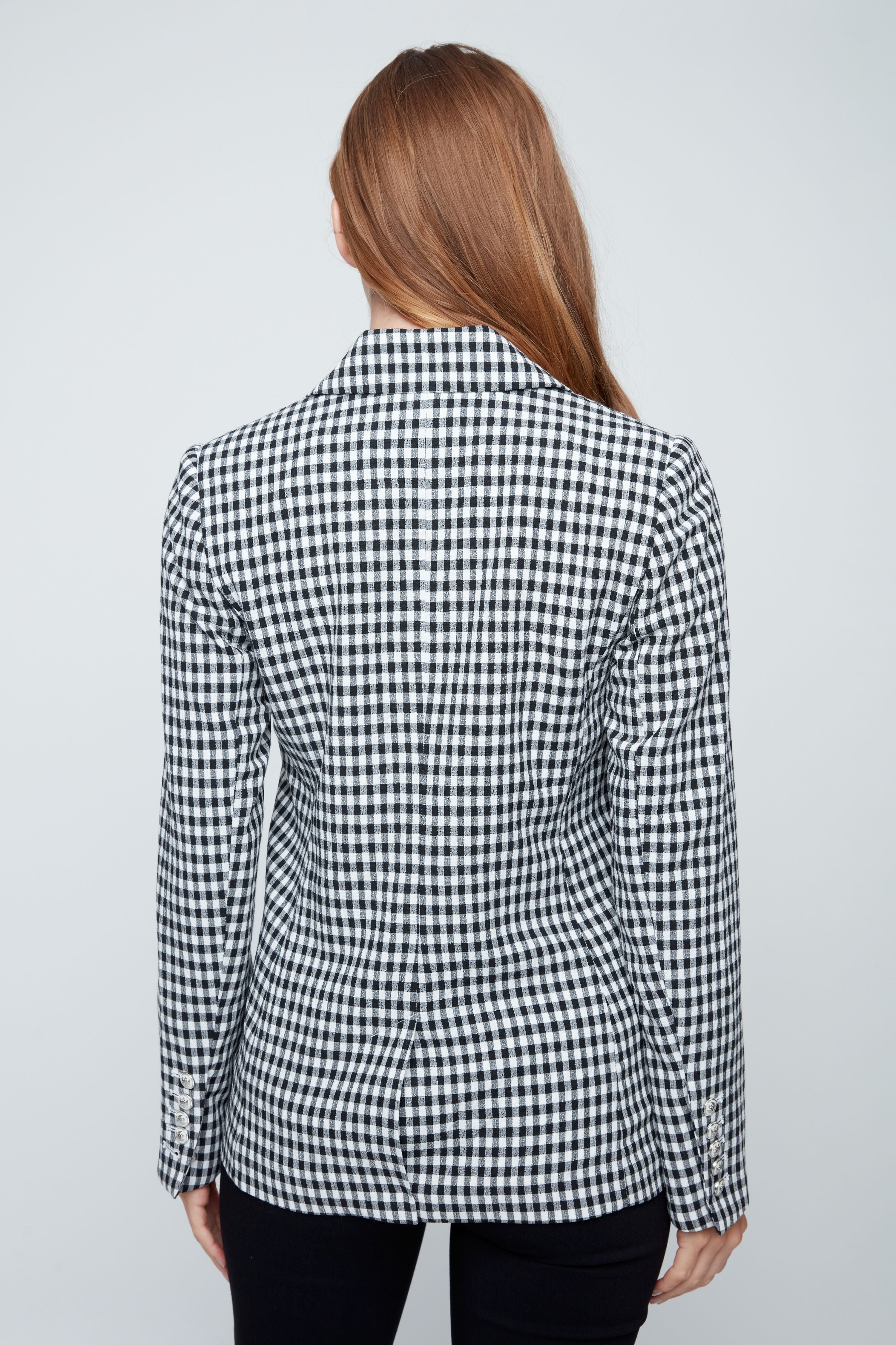 Gingham Double Breasted Jacket