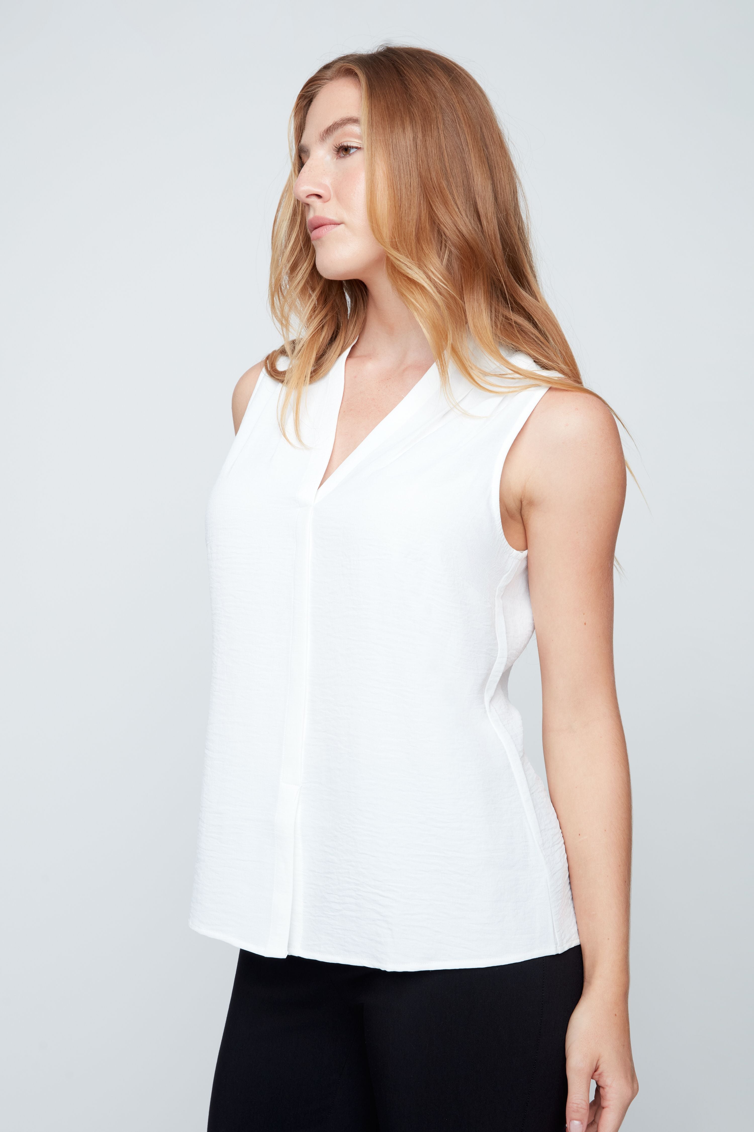 V-Neck Sleeveless Top
