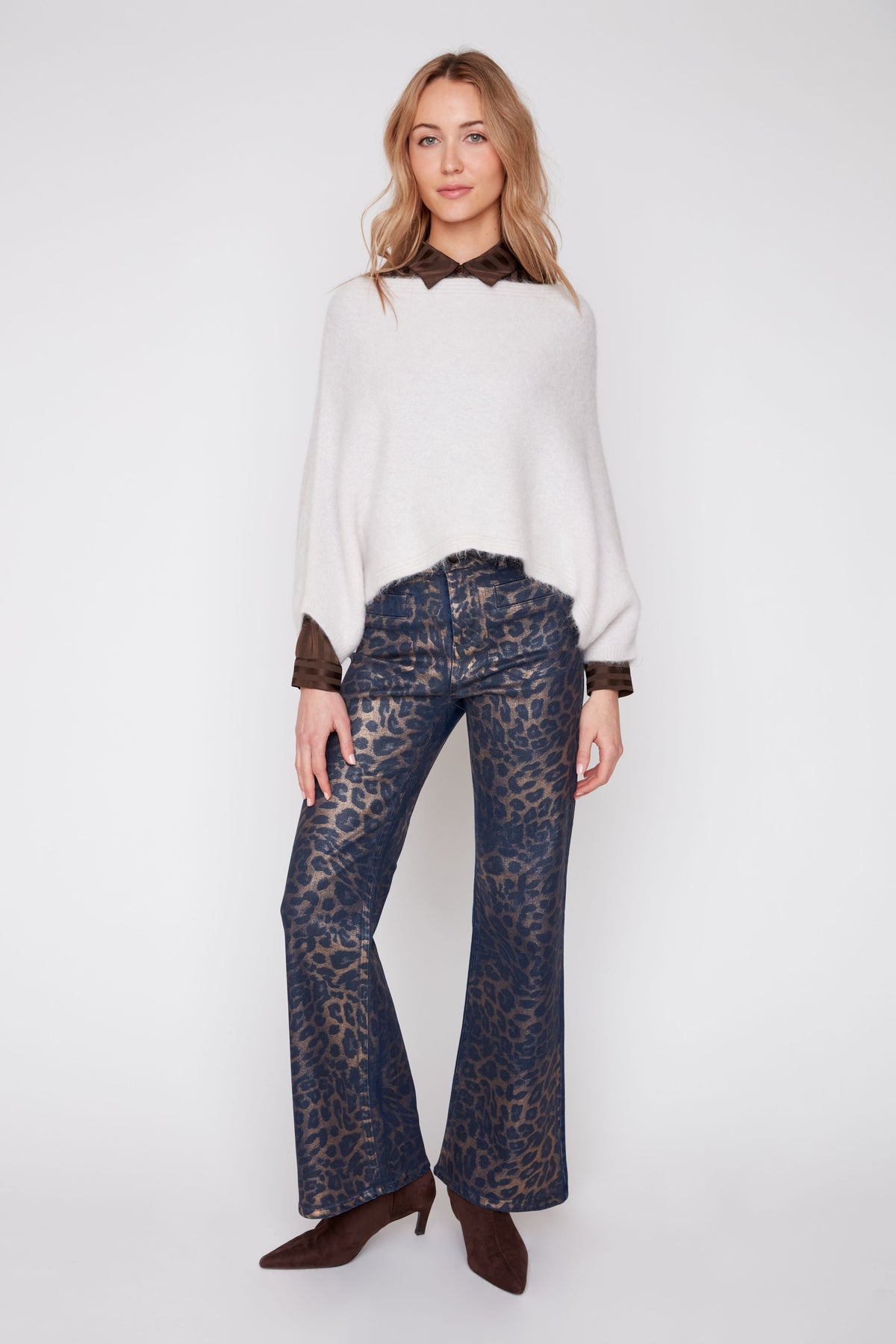 Cosy Alpaca Blend Crop Poncho