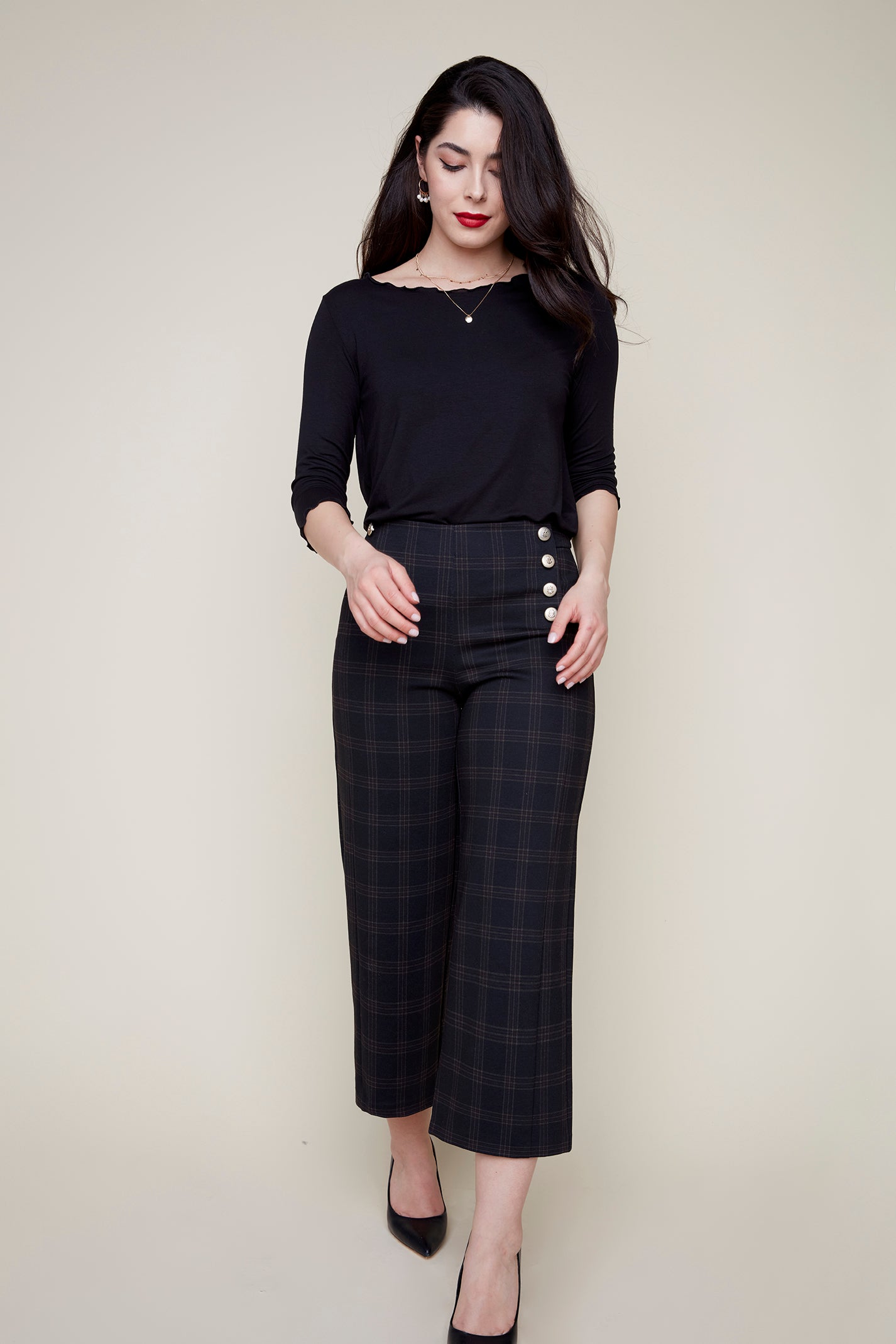 Plaid Print Culotte