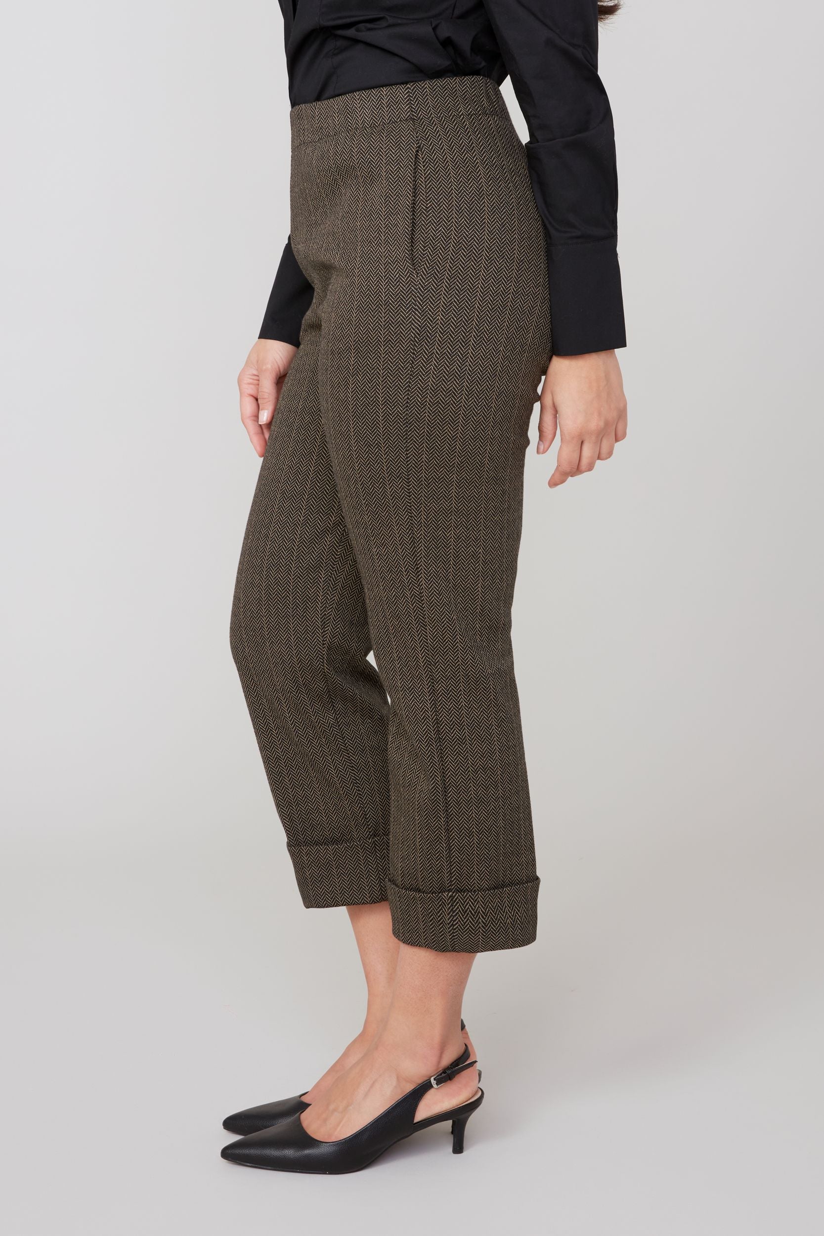 Herringbone Knit Crop Pant