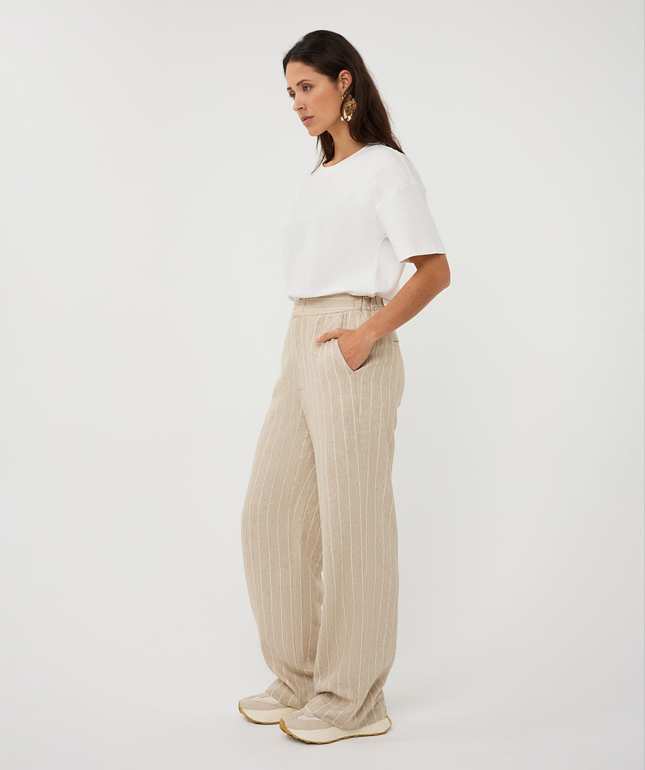 Stripe Linen Blend Pant