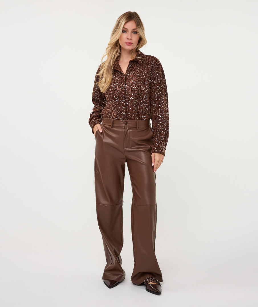 Cut Velvet & Sequin Blouse