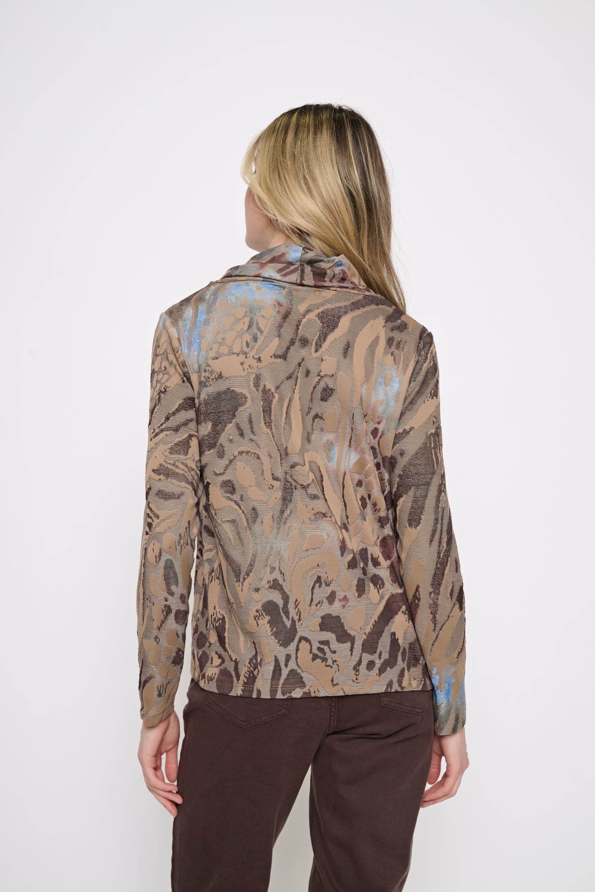 Floral Print Burnout Top