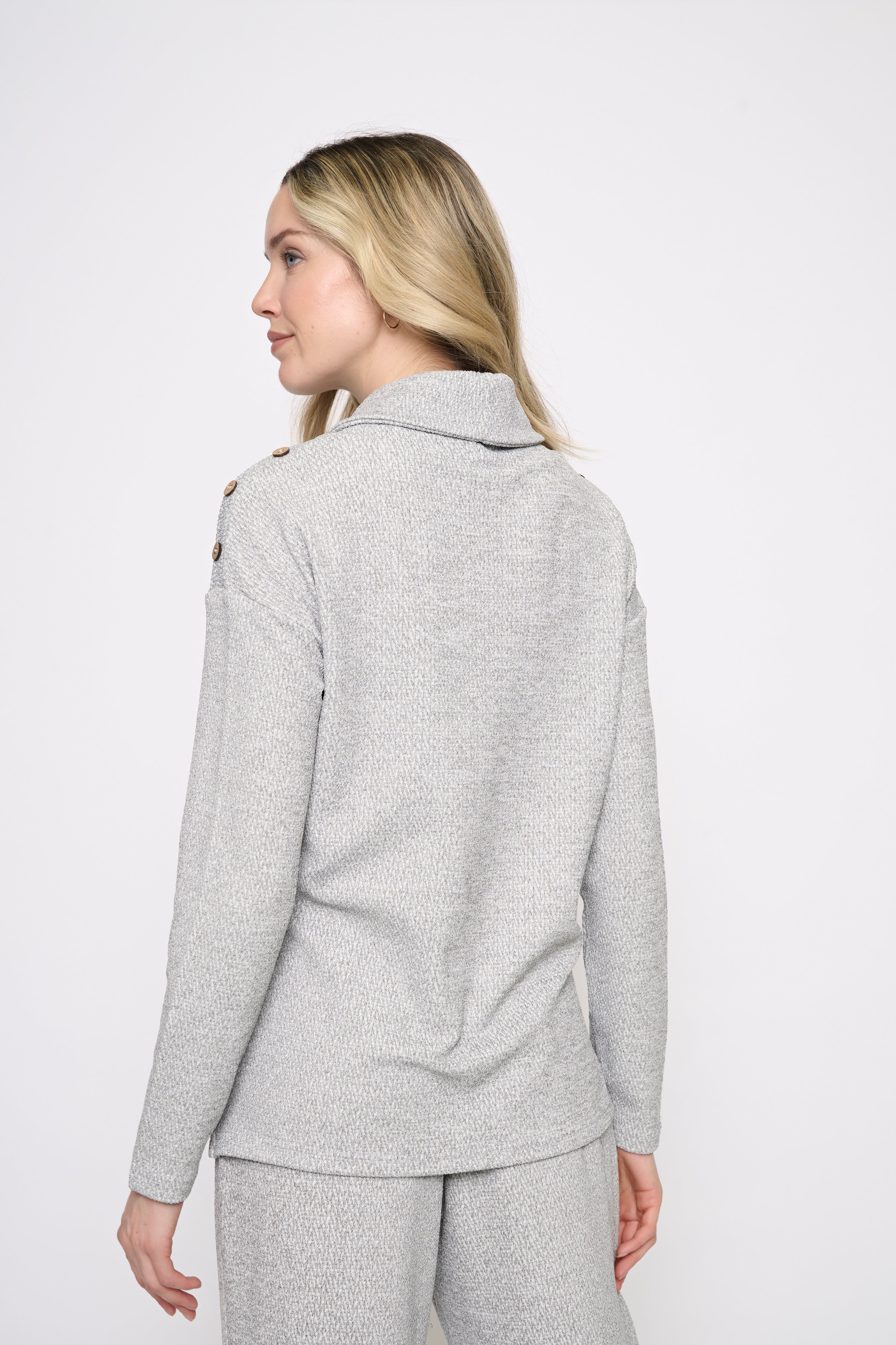 Cowl Neck Jacquard Top