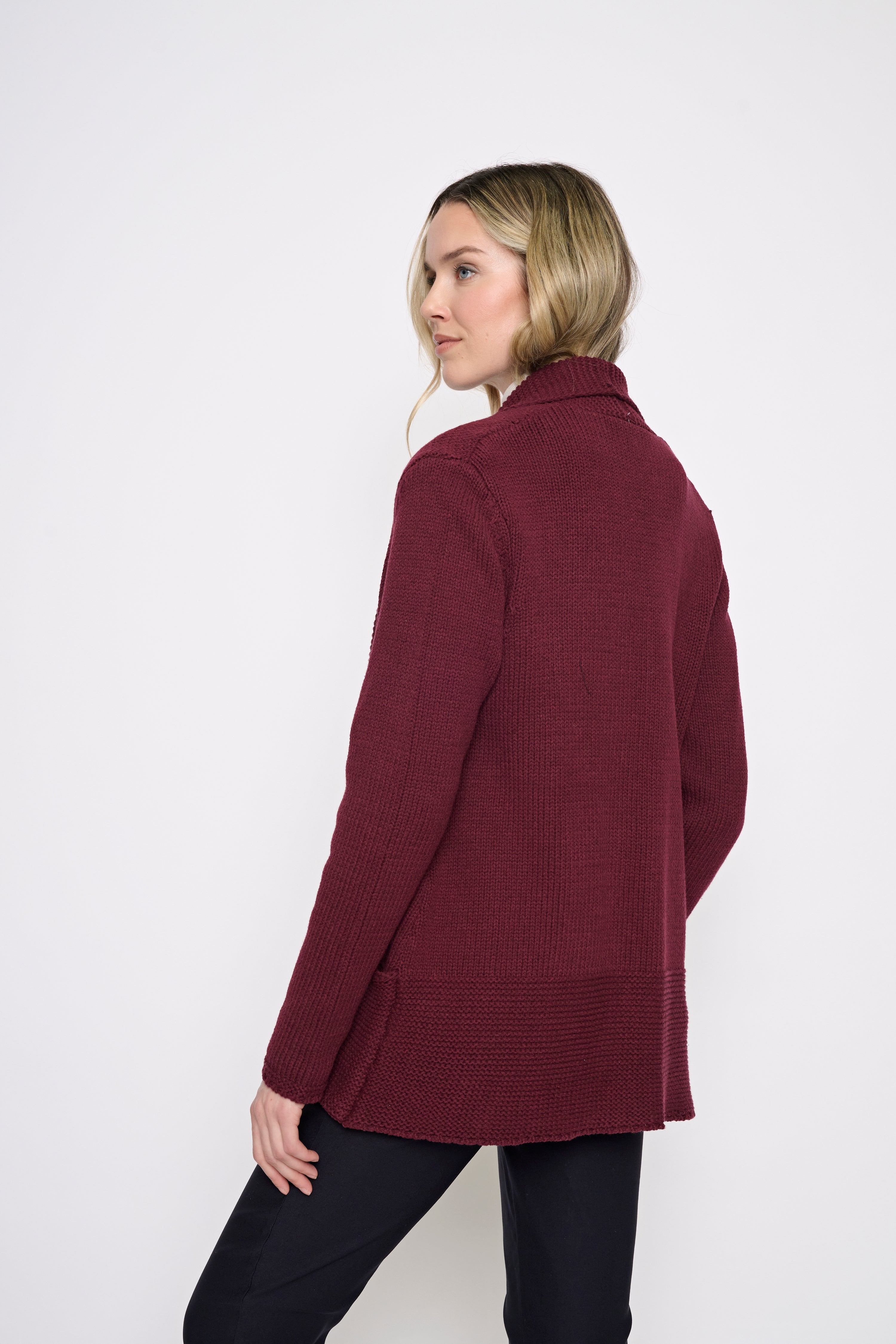 Cotton Blend Pouch Pocket Cardigan