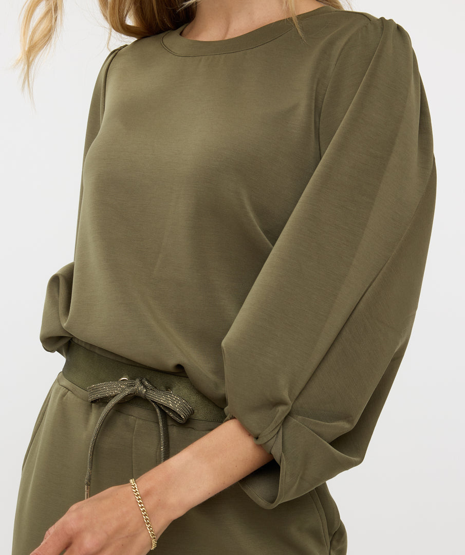 Modal Jersey Twist Sleeve Sweatshirt