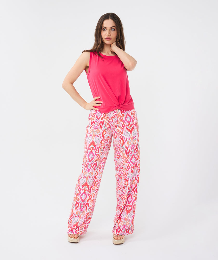 Geometric Print Wide Leg Pant