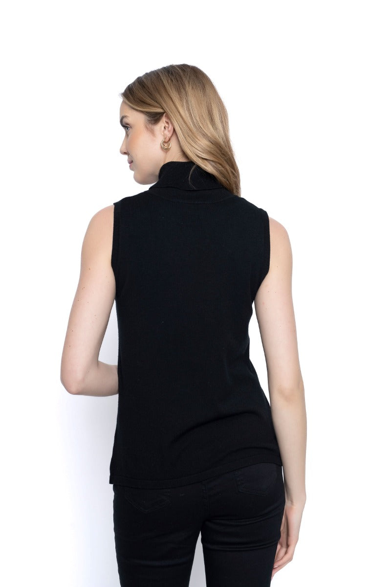 Turtle Neck Sleeveless Sweater