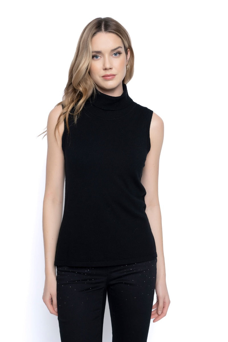 Turtle Neck Sleeveless Sweater