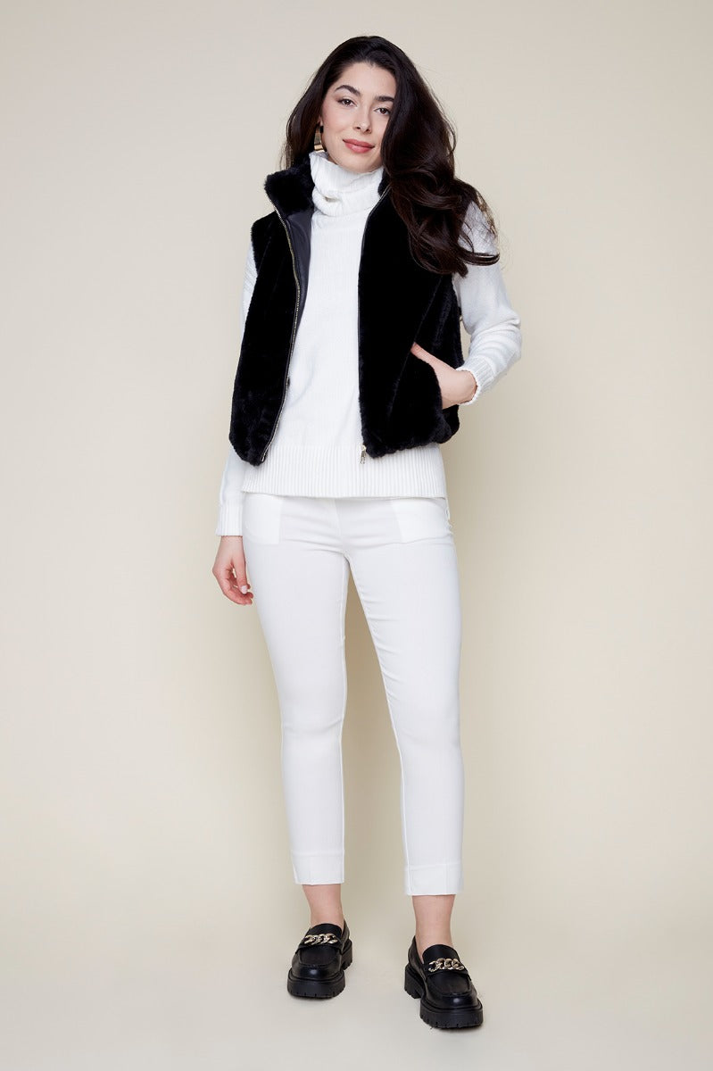 Faux Fur Zip Front Vest